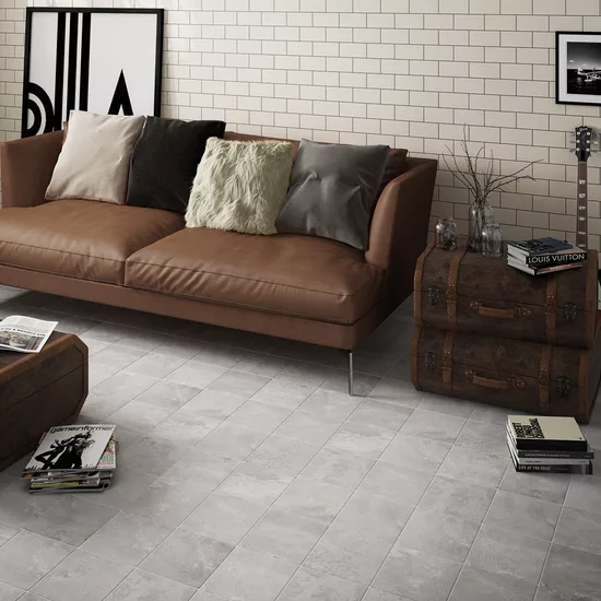 Carrelage Evolution Cream 7,5x15 cm - vue d’ambiance