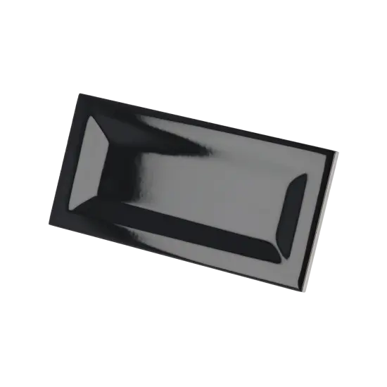 Carrelage Evolution Inmetro Black 7,5x15 cm - vue latérale du carreau