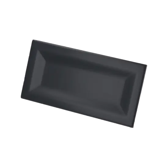 Carrelage Evolution Inmetro Black Mat 7,5x15 cm - vue latérale du carreau