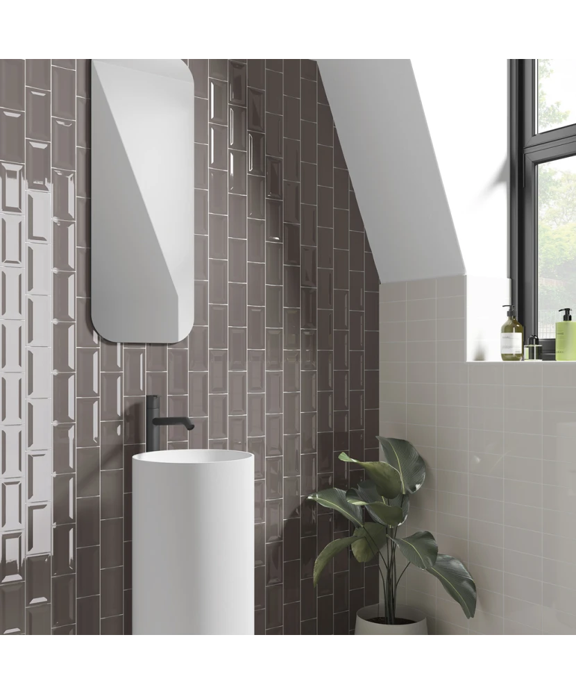 Carrelage Evolution Inmetro Dark Grey 7,5x15 cm - vue d’ambiance