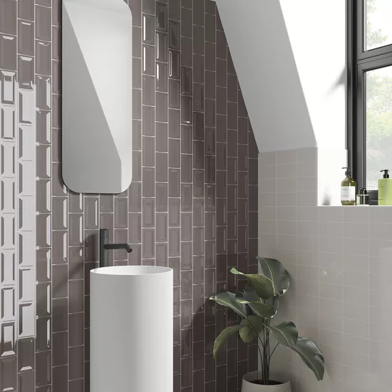 Carrelage Evolution Inmetro Dark Grey 7,5x15 cm - vue d’ambiance