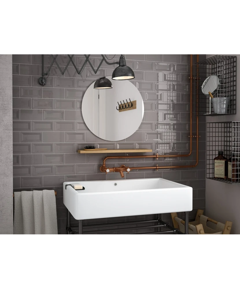 Carrelage Evolution Inmetro Dark Grey 7,5x15 cm - vue d’ambiance 2