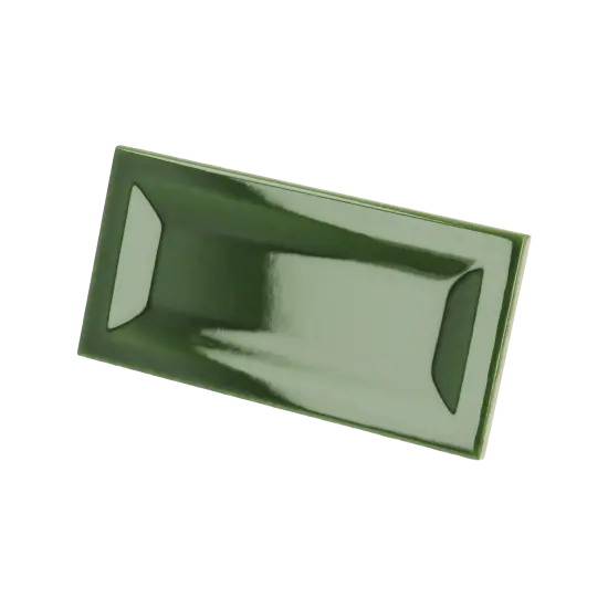 Carrelage Evolution Inmetro Victorian Green 7,5x15 cm - vue latérale du carreau