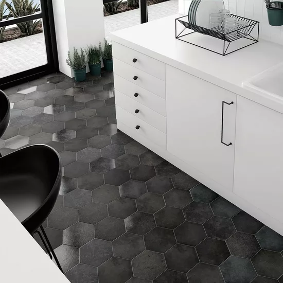 Carrelage Heritage Carbon 17,5x20 cm - vue d’ambiance