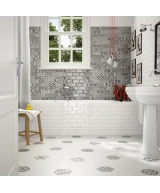 Carrelage Hexatile Harmony B&W 17,5x20 cm - vue d’ambiance 7