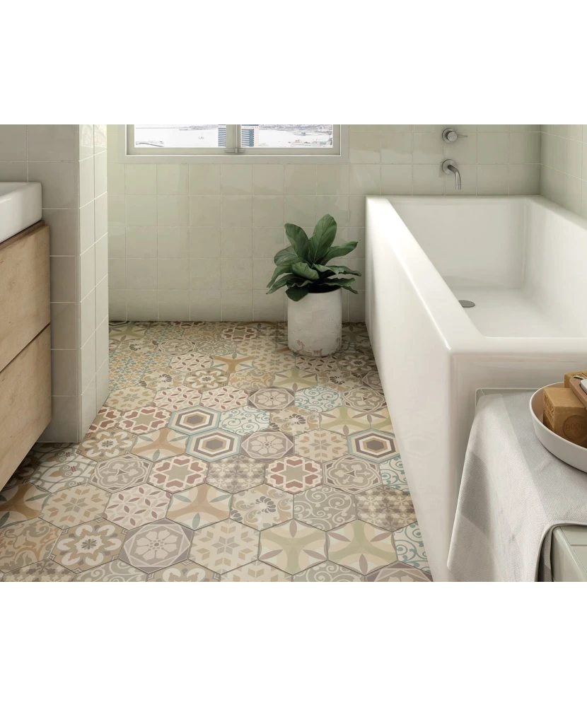 Carrelage Hexatile Harmony Colours 17,5x20 cm - vue d’ambiance