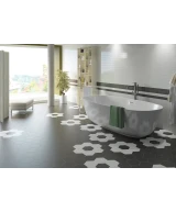 Carrelage Hexatile Black Mat 17,5x20 cm - vue d’ambiance
