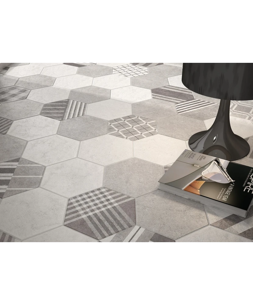 Carrelage Hexatile Cement Geo Grey 17,5x20 cm - vue d’ambiance 2