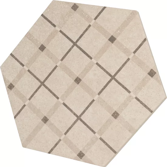 Carrelage Hexatile Cement Geo Sand 17,5x20 cm - détail du carreau