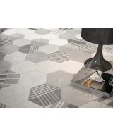 Carrelage Hexatile Cement Grey 17,5x20 cm - vue d’ambiance