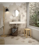 Carrelage Hexatile Cement Sand 17,5x20 cm - vue d’ambiance