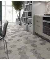 Carrelage Hexatile Cement White 17,5x20 cm - vue d’ambiance 8