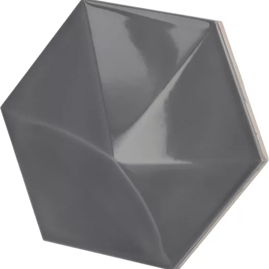 Carrelage Oberland Dark Grey 12,4x10,7 cm - vue latérale du carreau