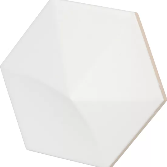 Carrelage Oberland White Mat 12,4x10,7 cm - vue latérale du carreau
