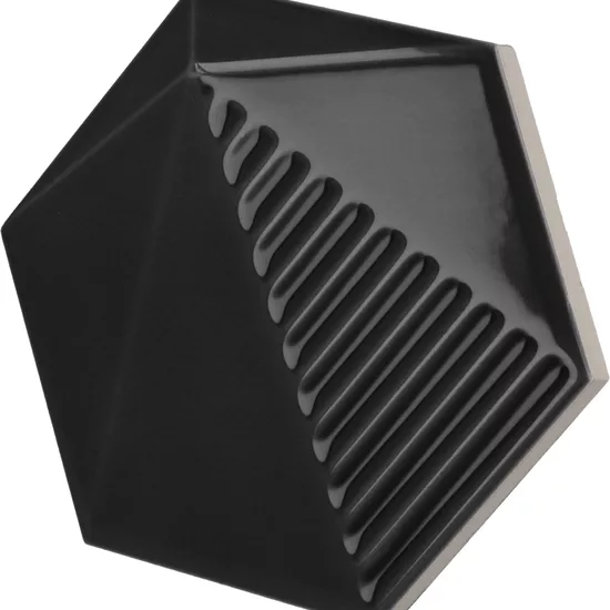 Carrelage Umbrella Black 12,4x10,7 cm - vue latérale du carreau