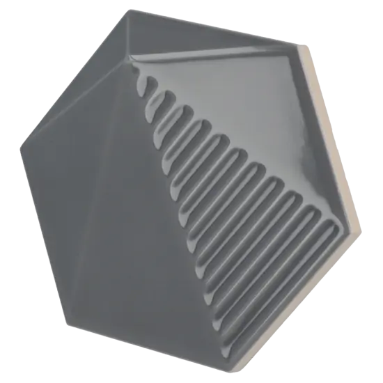 Carrelage Umbrella Dark Grey 12,4x10,7 cm - vue latérale du carreau