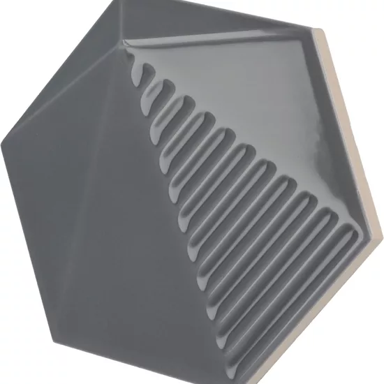 Carrelage Umbrella Dark Grey 12,4x10,7 cm - vue latérale du carreau