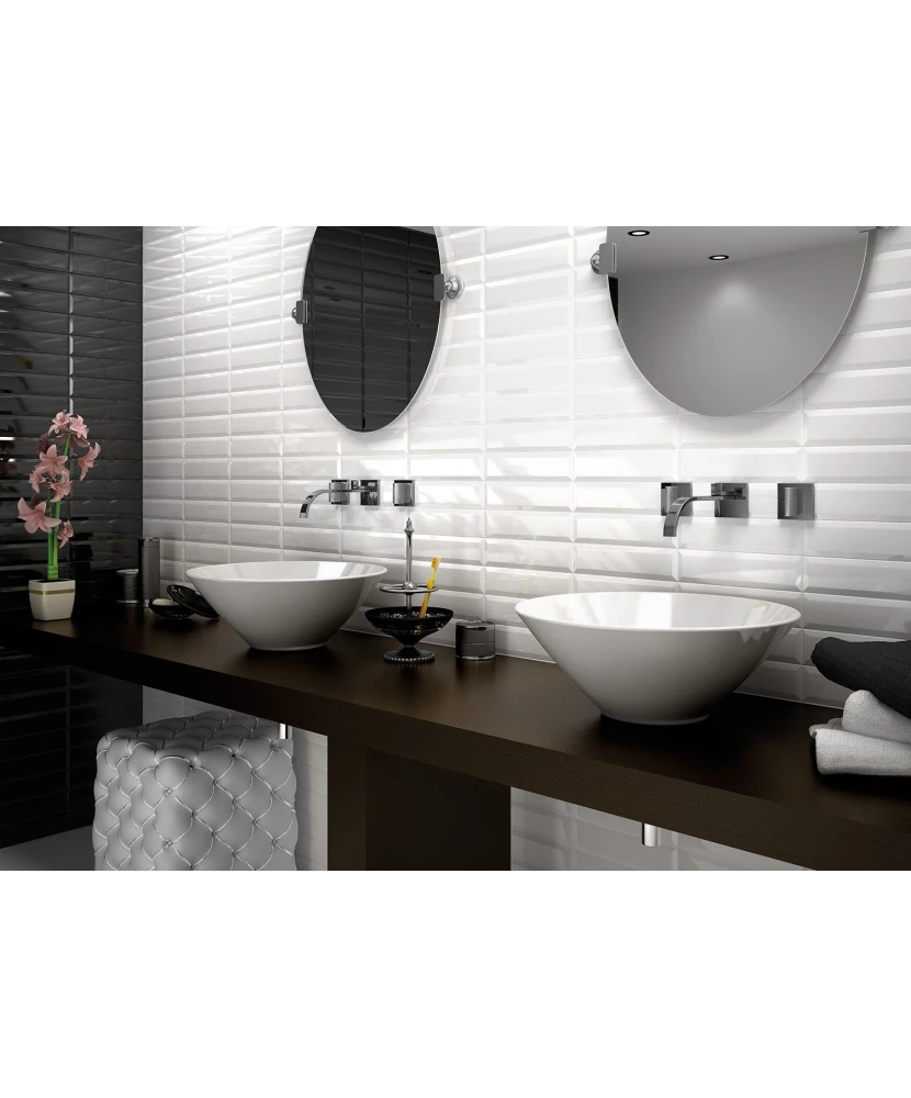 Carrelage Metro Black 7,5x30 cm - vue d’ambiance