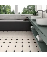 Carrelage Octagon Blanco Mate 20x20 cm - vue d’ambiance