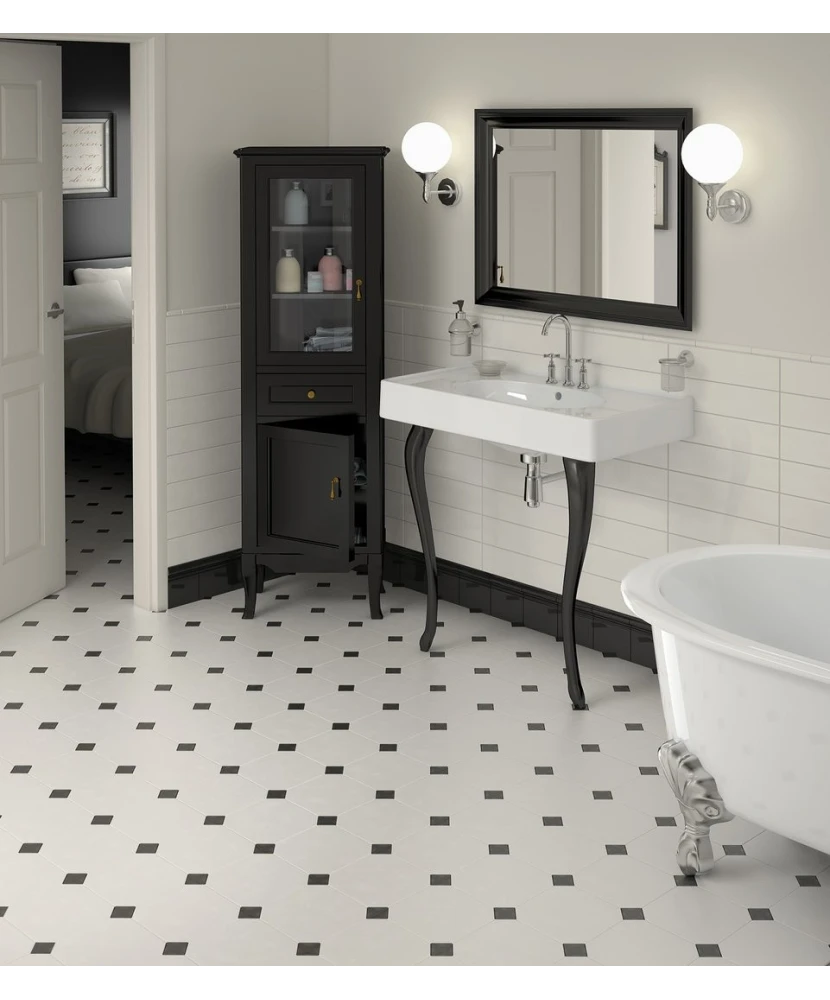 Carrelage Octagon Blanco Mate 20x20 cm - vue d’ambiance 2