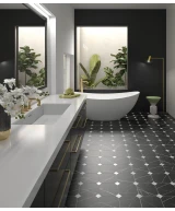 Carrelage Octagon Marmol Negro 20x20 cm - vue d’ambiance 2