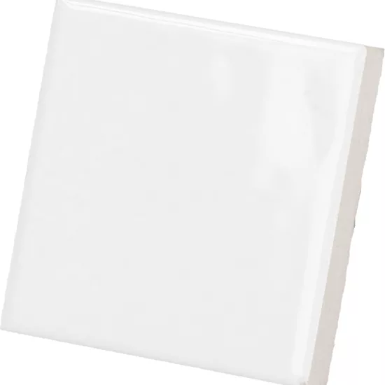Carrelage Taco Blanco Brillo 4,6x4,6 cm - détail du carreau