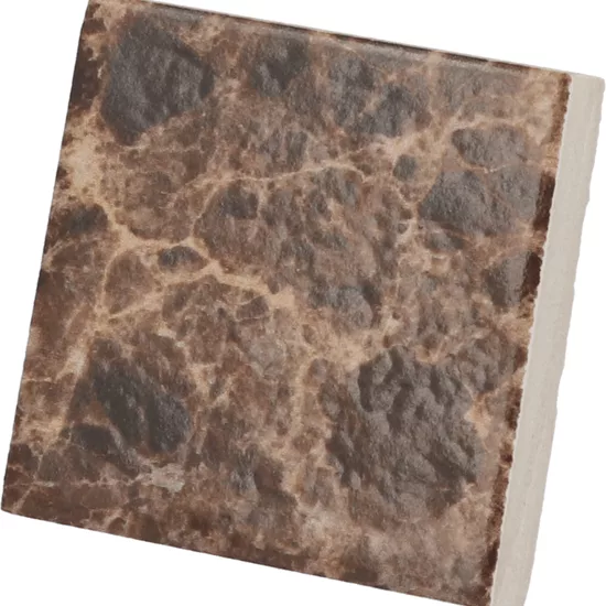 Carrelage Taco Emperador Marron 4,6x4,6 cm - détail du carreau
