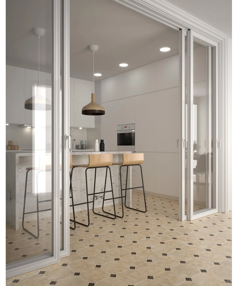Carrelage Taco Emperador Marron 4,6x4,6 cm - vue d’ambiance 2