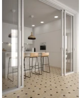 Carrelage Taco Emperador Marron 4,6x4,6 cm - vue d’ambiance 2