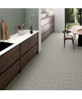 Carrelage Rhombus Smooth Light Grey Mat 14x24 cm - vue d’ambiance 2