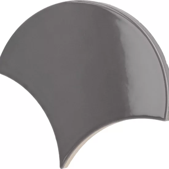 Carrelage Scale Fan Dark Grey 10,6x12 cm - détail du carreau