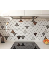 Carrelage Scale Triangolo White 10,8x12,4 cm - vue d’ambiance