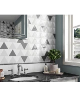 Carrelage Scale Triangolo White 10,8x12,4 cm - vue d’ambiance 3