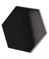 Carrelage Scale Hexagon Black 12,4x10,7 cm - détail du carreau