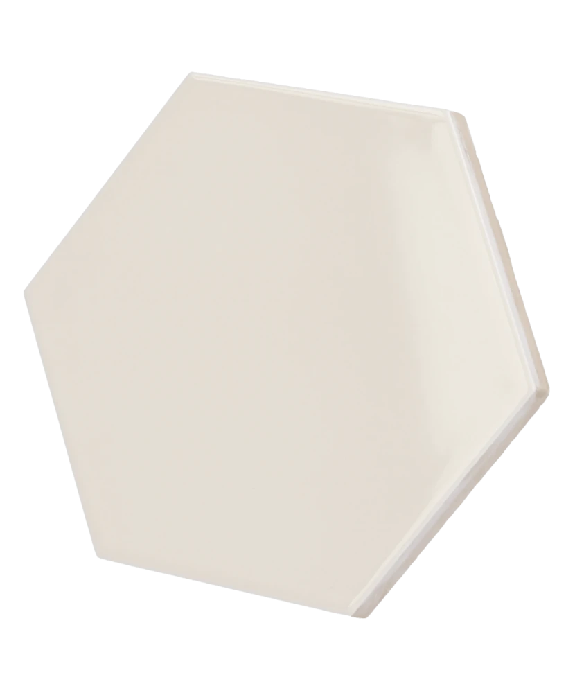 Carrelage Scale Hexagon Cream 12,4x10,7 cm - détail du carreau