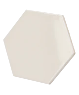 Carrelage Scale Hexagon Cream 12,4x10,7 cm - détail du carreau