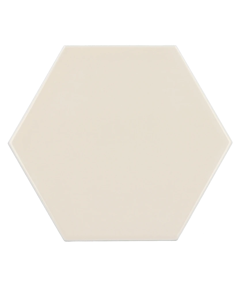 Carrelage Scale Hexagon Cream 12,4x10,7 cm - détail du carreau 2