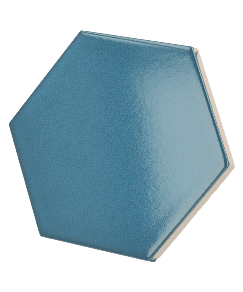 Carrelage Scale Hexagon Electric Blue 12,4x10,7 cm - détail du carreau