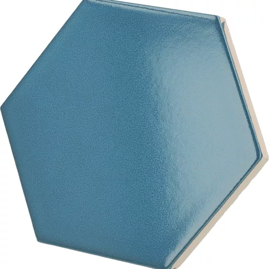 Carrelage Scale Hexagon Electric Blue 12,4x10,7 cm - détail du carreau