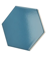 Carrelage Scale Hexagon Electric Blue 12,4x10,7 cm - détail du carreau