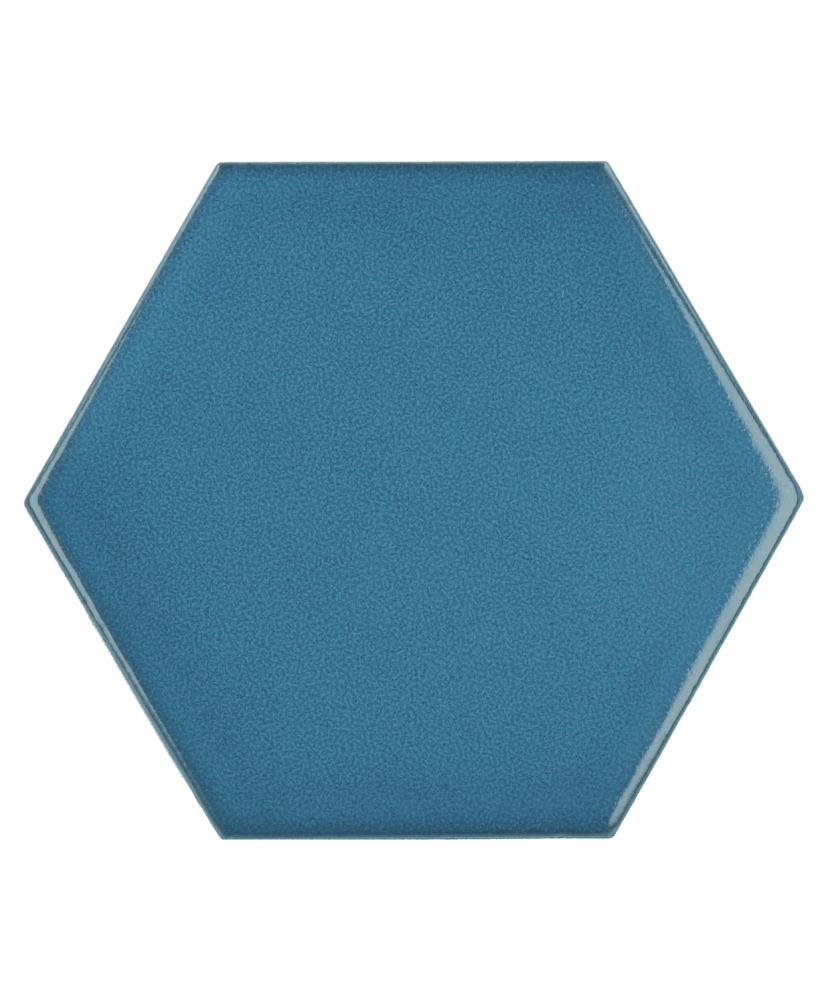 Carrelage Scale Hexagon Electric Blue 12,4x10,7 cm - détail du carreau 2
