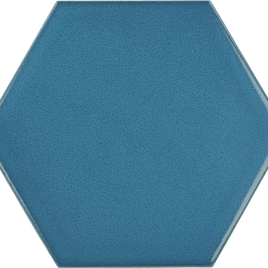 Carrelage Scale Hexagon Electric Blue 12,4x10,7 cm - détail du carreau 2