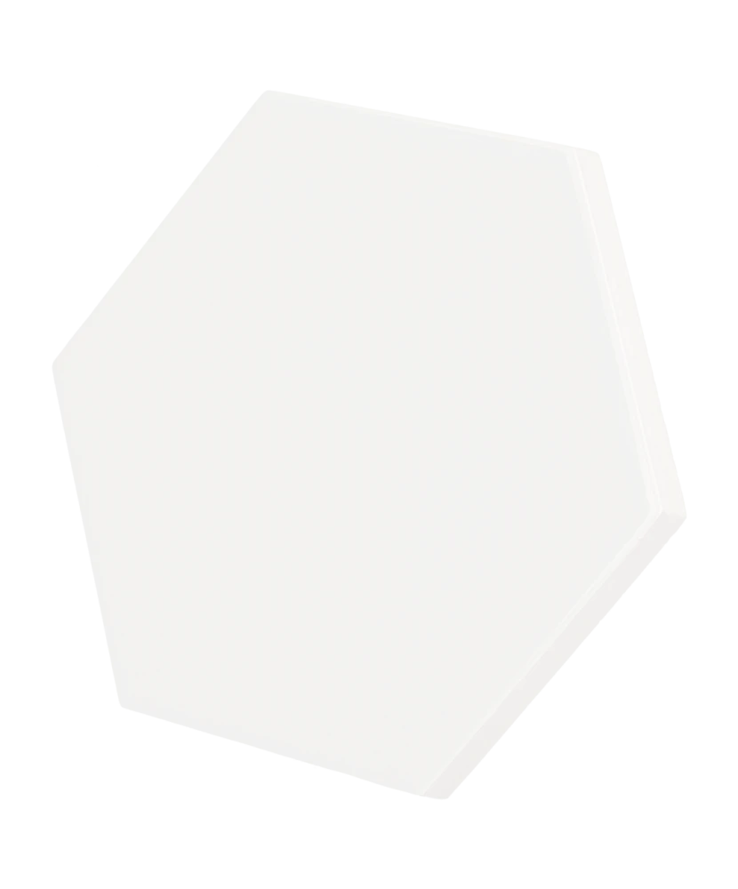 Carrelage Scale Hexagon White 12,4x10,7 cm - détail du carreau