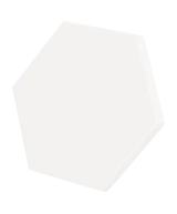 Carrelage Scale Hexagon White 12,4x10,7 cm - détail du carreau