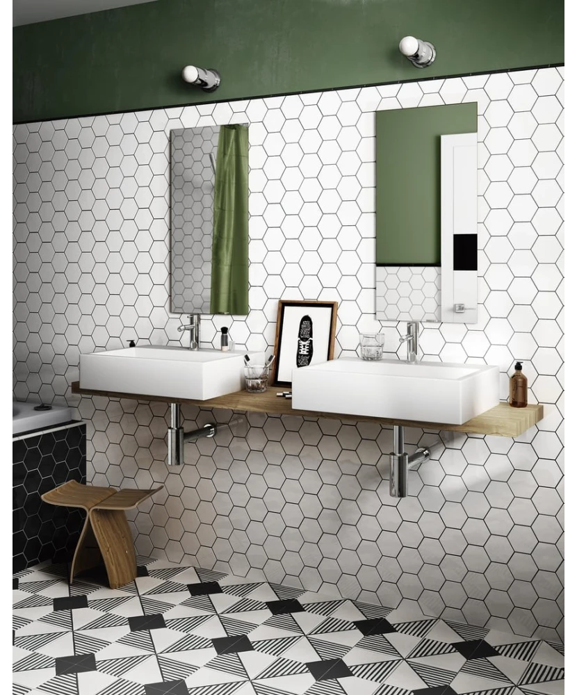 Carrelage Scale Hexagon White 12,4x10,7 cm - vue complémentaire 5