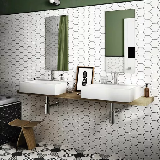 Carrelage Scale Hexagon White 12,4x10,7 cm - vue complémentaire 5