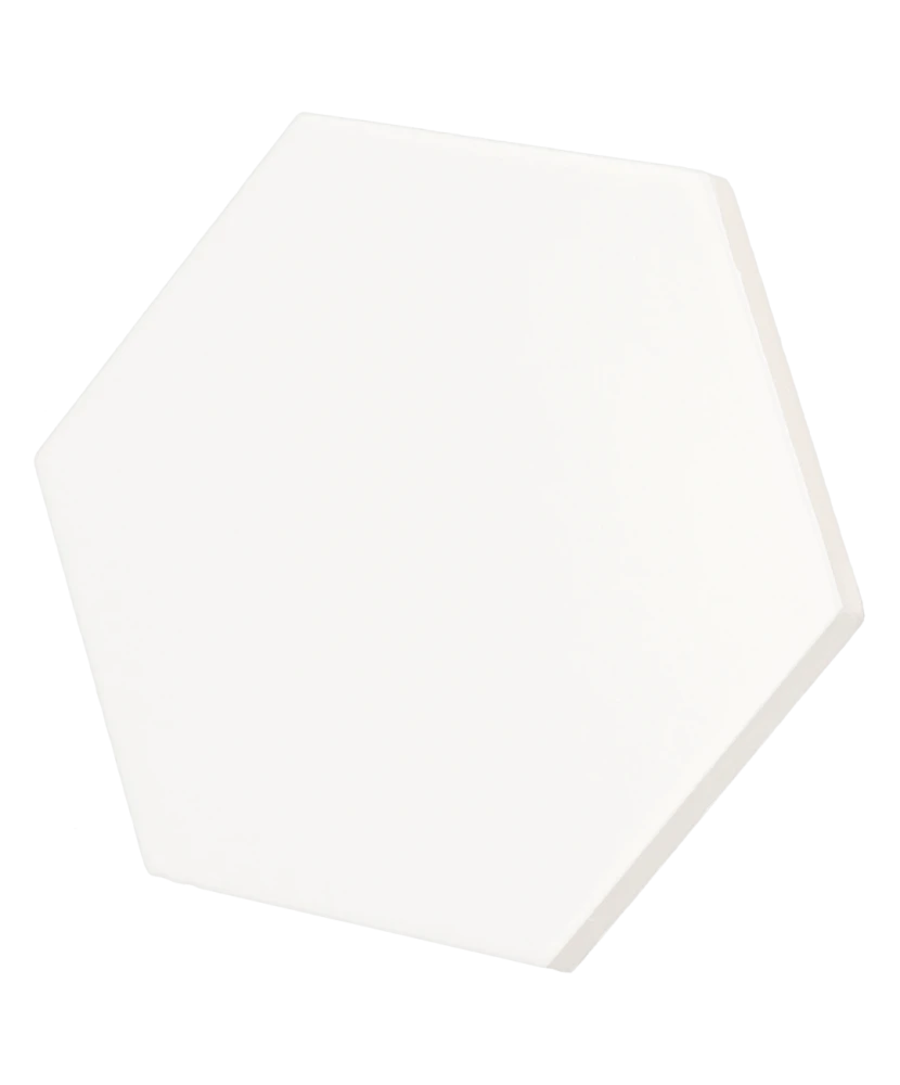Carrelage Scale Hexagon White Mat 12,4x10,7 cm - détail du carreau