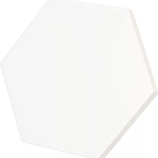 Carrelage Scale Hexagon White Mat 12,4x10,7 cm - détail du carreau
