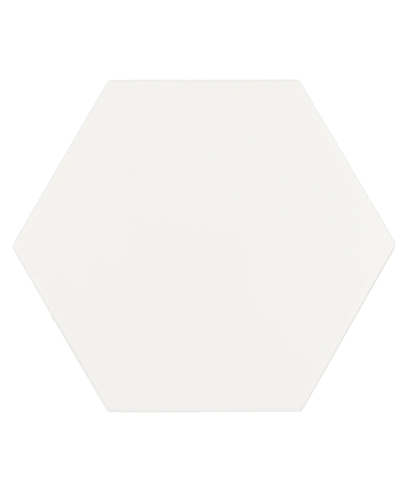 Carrelage Scale Hexagon White Mat 12,4x10,7 cm - détail du carreau 2