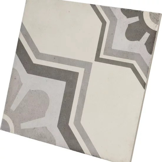 Carrelage Art Nouveau Capitol Grey 20x20 cm - vue latérale du carreau